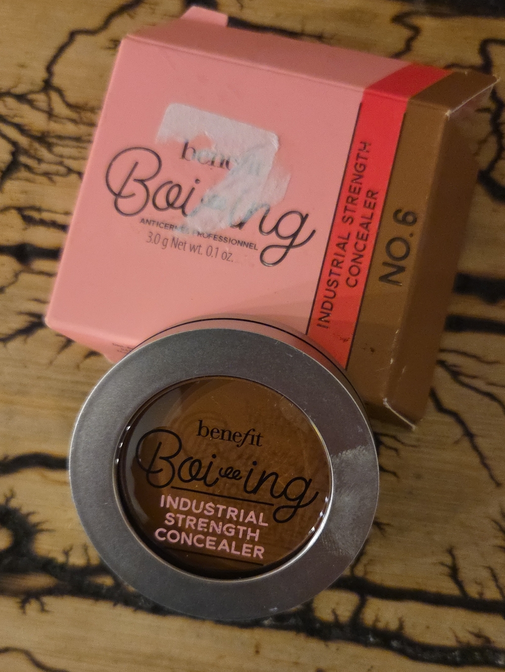 Benefit Boi-ing Industrial Strength Concealer - No 6 Full Coverage NIB Brown
